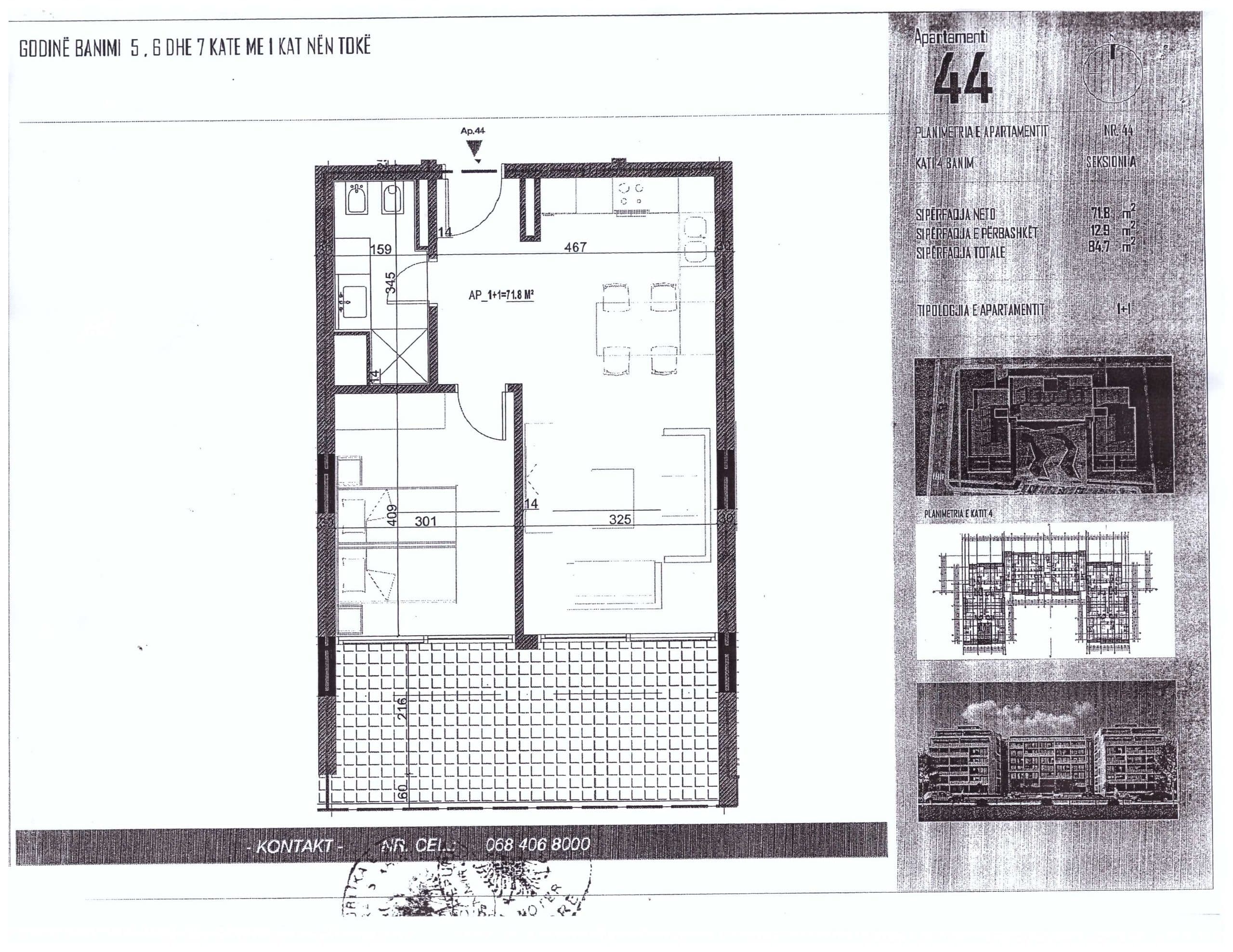 SHITET APARTAMENT 1+1 - 1370 EURO/M2 NE ORIKUM, VLORE 2