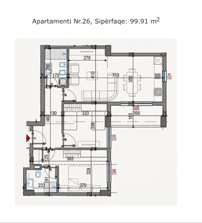 SHITET APARTAMENT 2+1+2 NË WEST RESIDENCE, DURRËS 2
