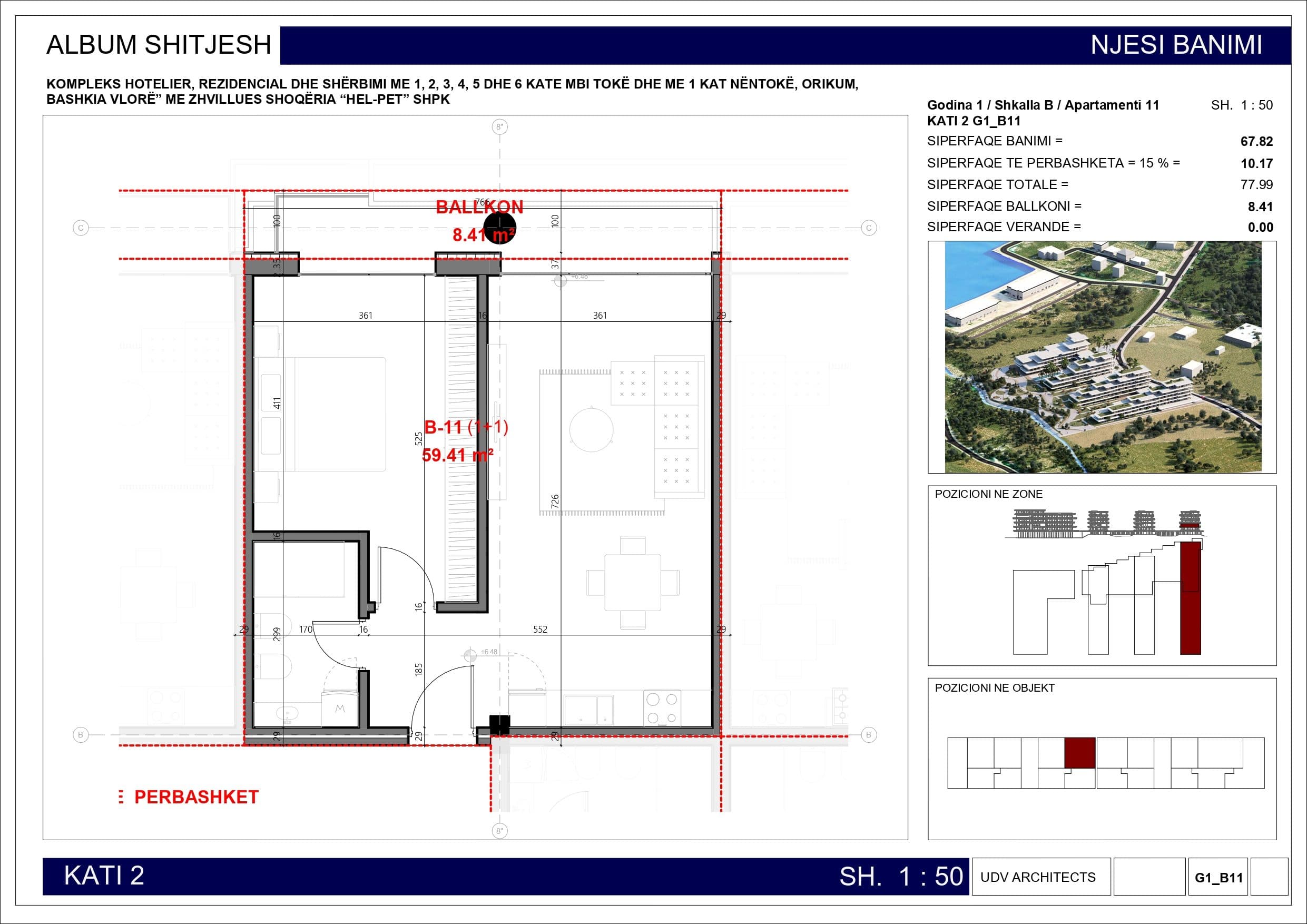 APARTAMENT 1+1 NE REZIDENCEN „THE VERDANT TERRACES”, ORIKUM 2