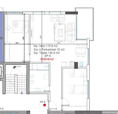 APARTAMENT 2+1 ME PAMJE ANËSORE DETI NË “TWIN RESORT”, RADHIMË 2